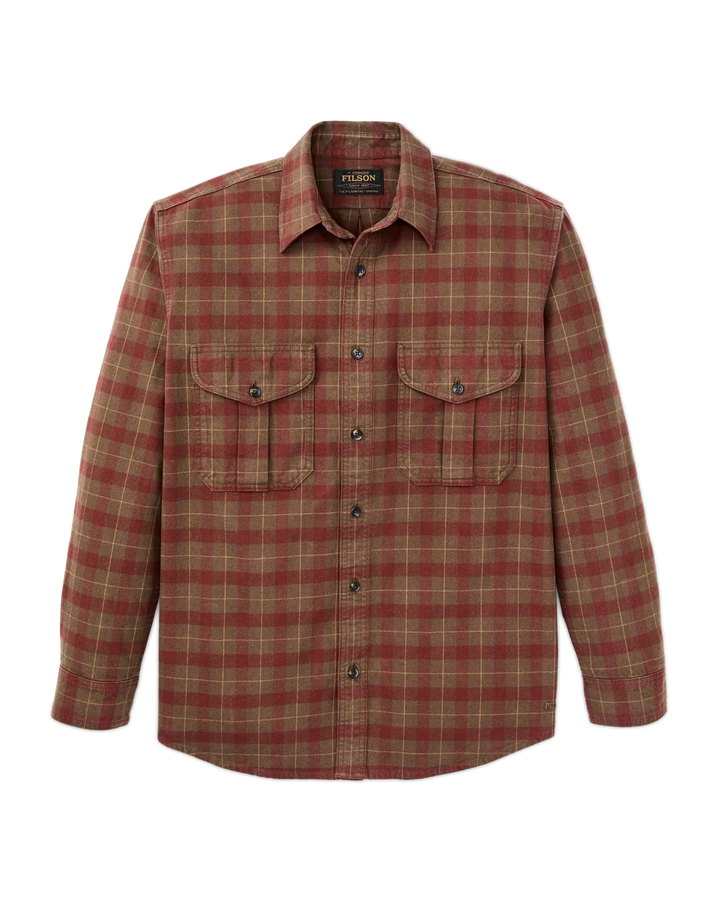Filson Alaskan Guide Shirt: Brown/Mahogany Plaid
