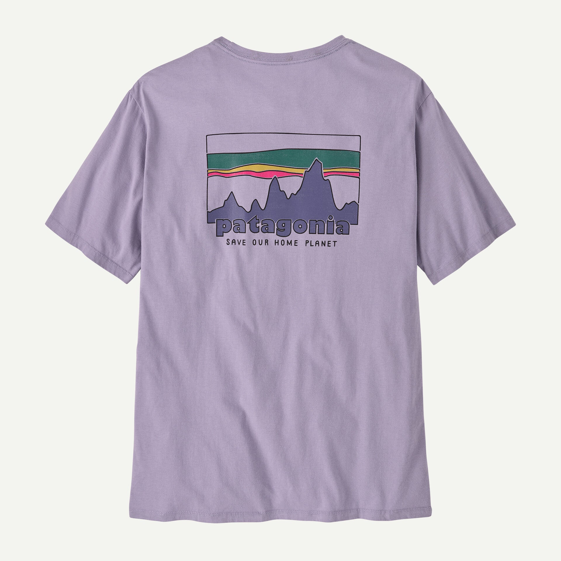 Patagonia Men's '73 Skyline Organic T-Shirt: Concrete Purple