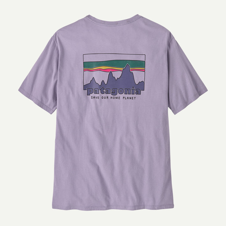 Patagonia Men's '73 Skyline Organic T-Shirt: Concrete Purple
