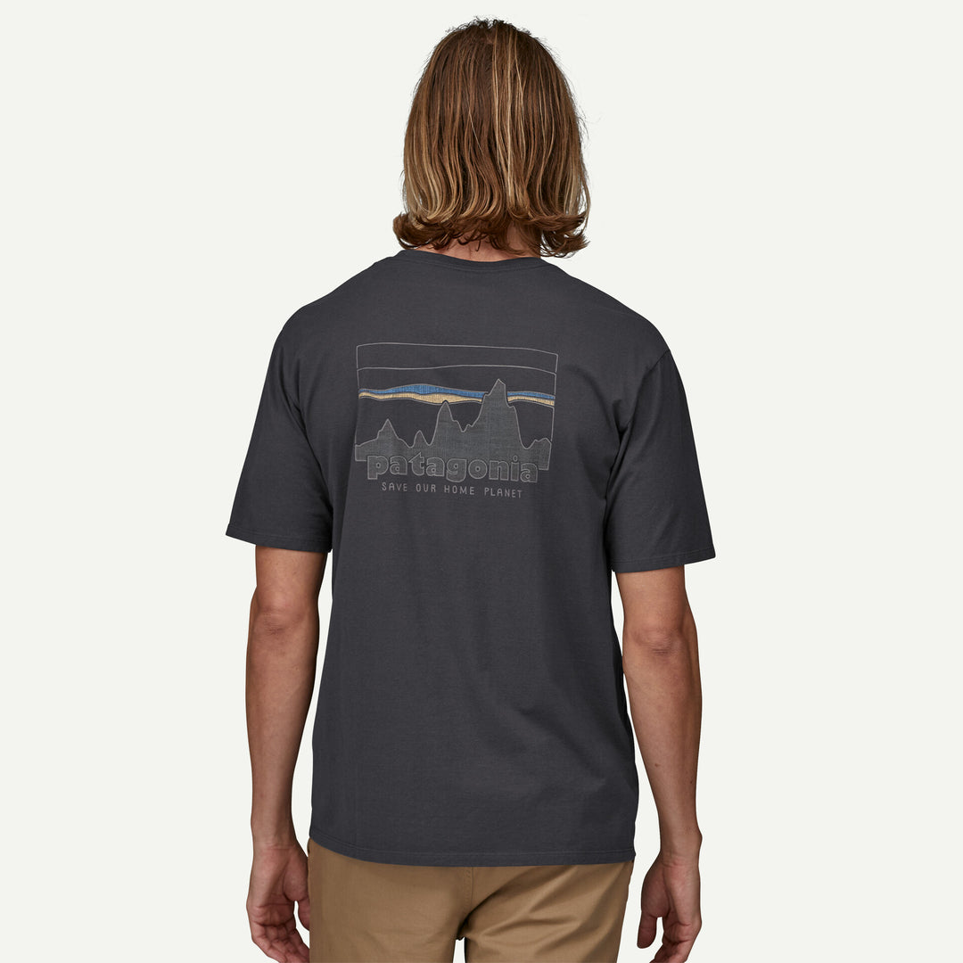 Patagonia Men's '73 Skyline Organic T-Shirt: Ink Black