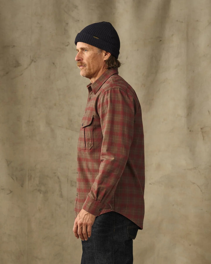 Filson Alaskan Guide Shirt: Brown/Mahogany Plaid