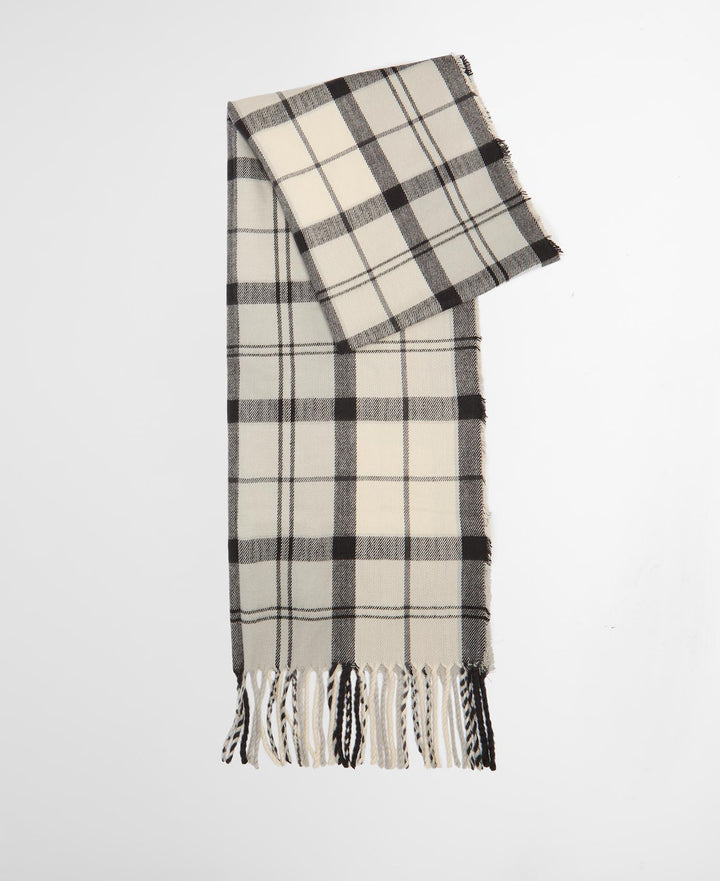 Barbour Dover Beanie & Hailes Scarf Gift Set: Monochrome Tartan