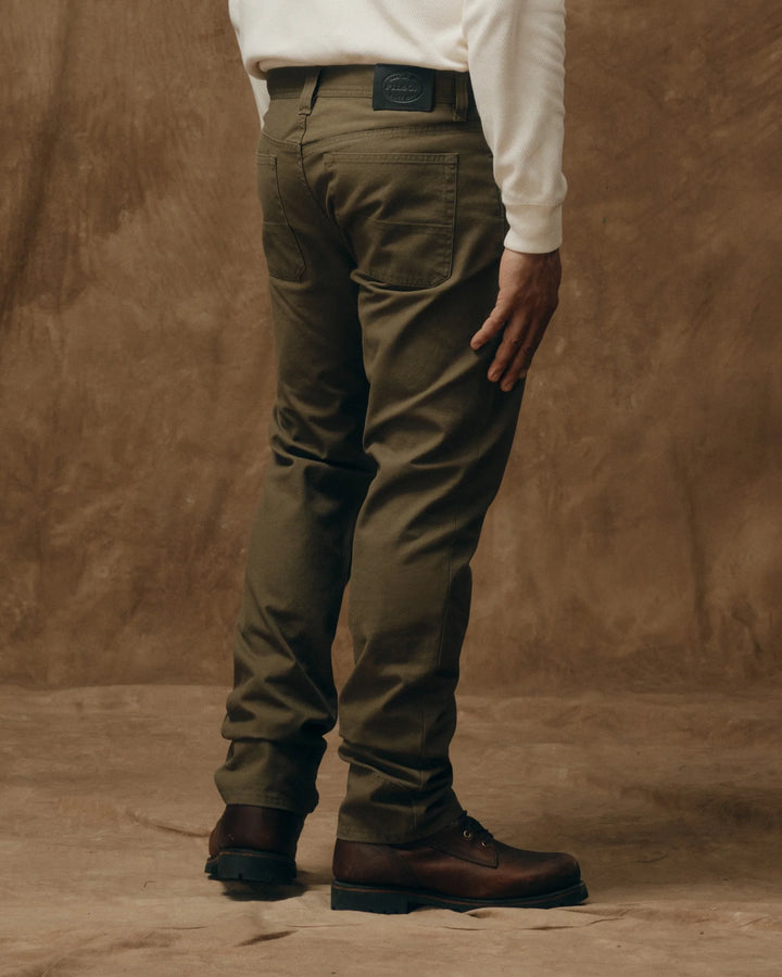 Filson Dry Tin Cloth 5-Pocket Pants: Marsh Olive