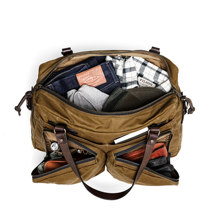 Filson 48 Hour Tin Cloth Duffle Bag: Dark Tan