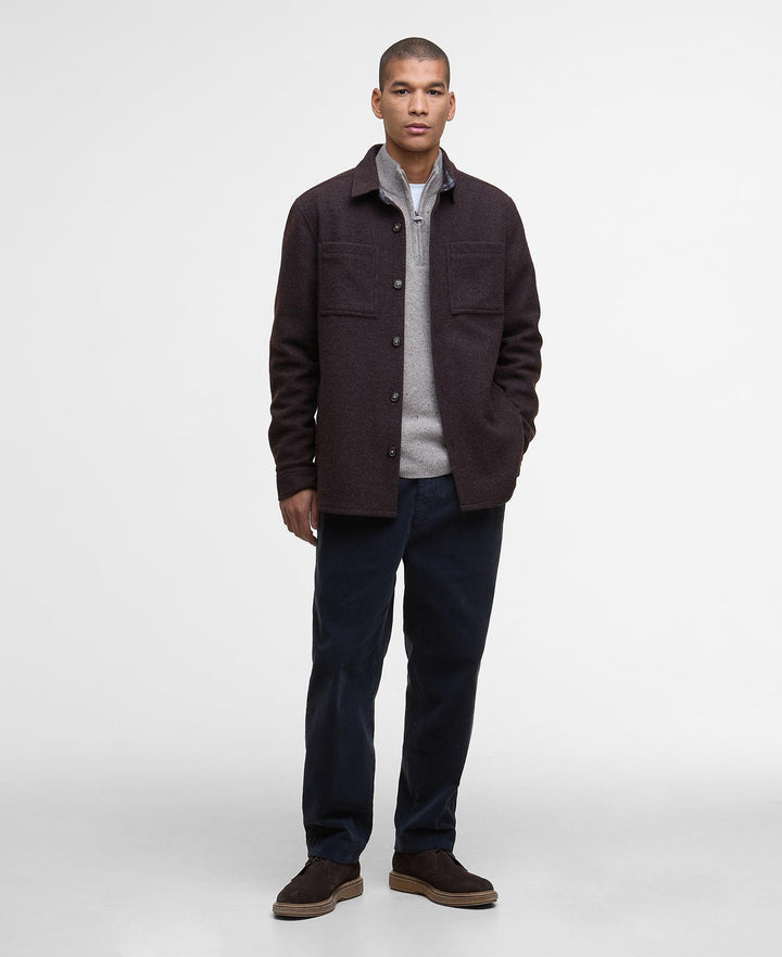 Barbour Marlow Tailored Overshirt: Dark Oak