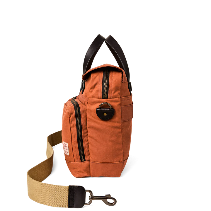 Filson 24 Hour Tin Cloth Briefcase: Rust