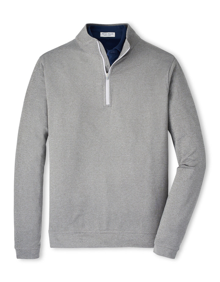 Peter Millar Perth Performance Melange Quarter-Zip: Smoke