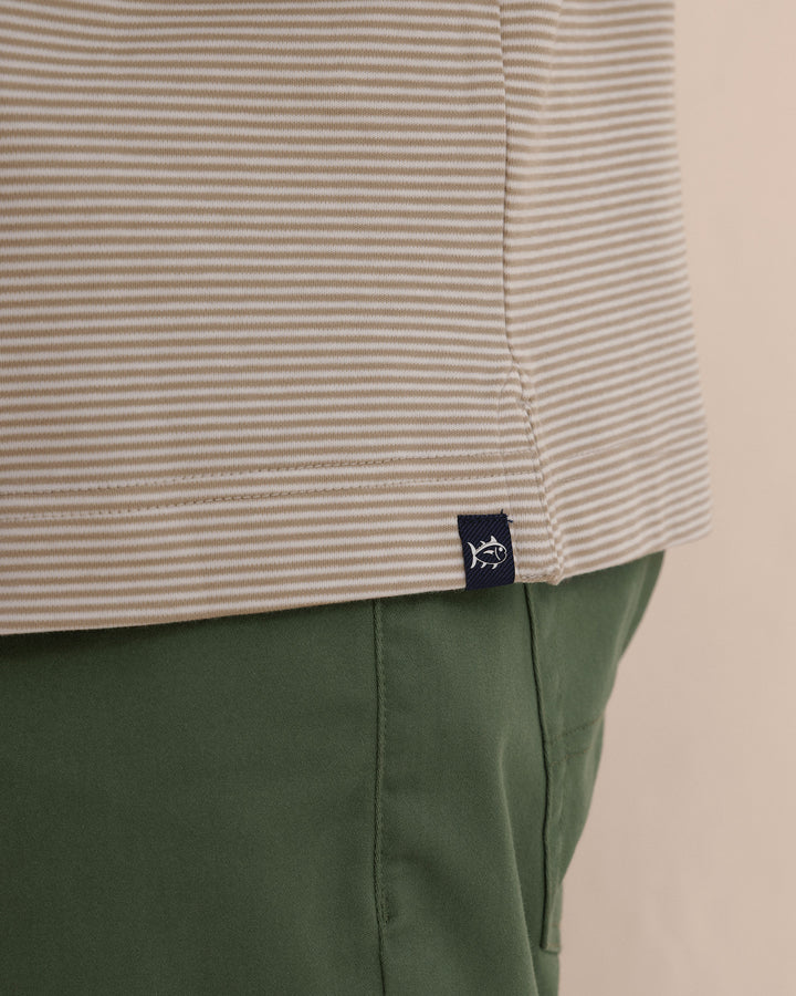 Southern Tide Sandy Kay Popover Sportshirt: Sandstone Khaki