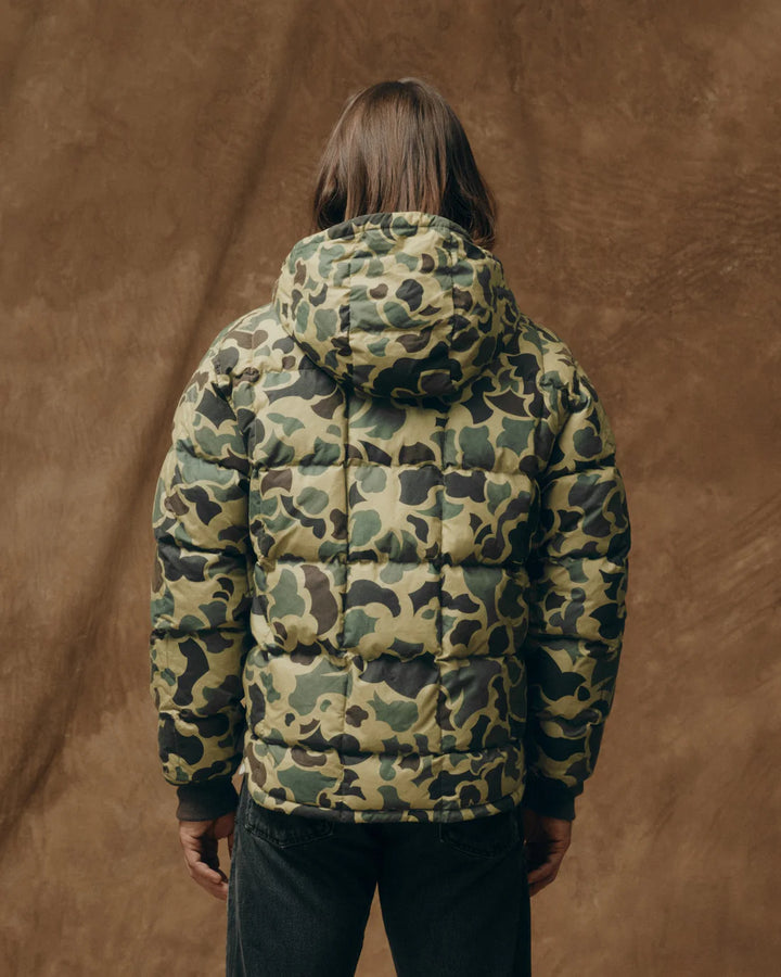 Filson Waxed Down Jacket: Tundra Shrub Camo