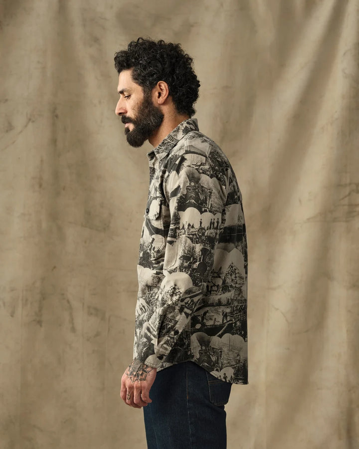 Filson Field Flannel Shirt: Vintage Khaki Print