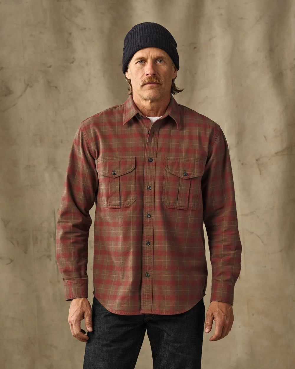 Filson Alaskan Guide Shirt: Brown/Mahogany Plaid