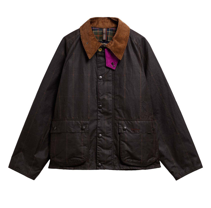 Barbour x Paul Smith Transport Windowpane Wax Jacket: Rustic/Bark