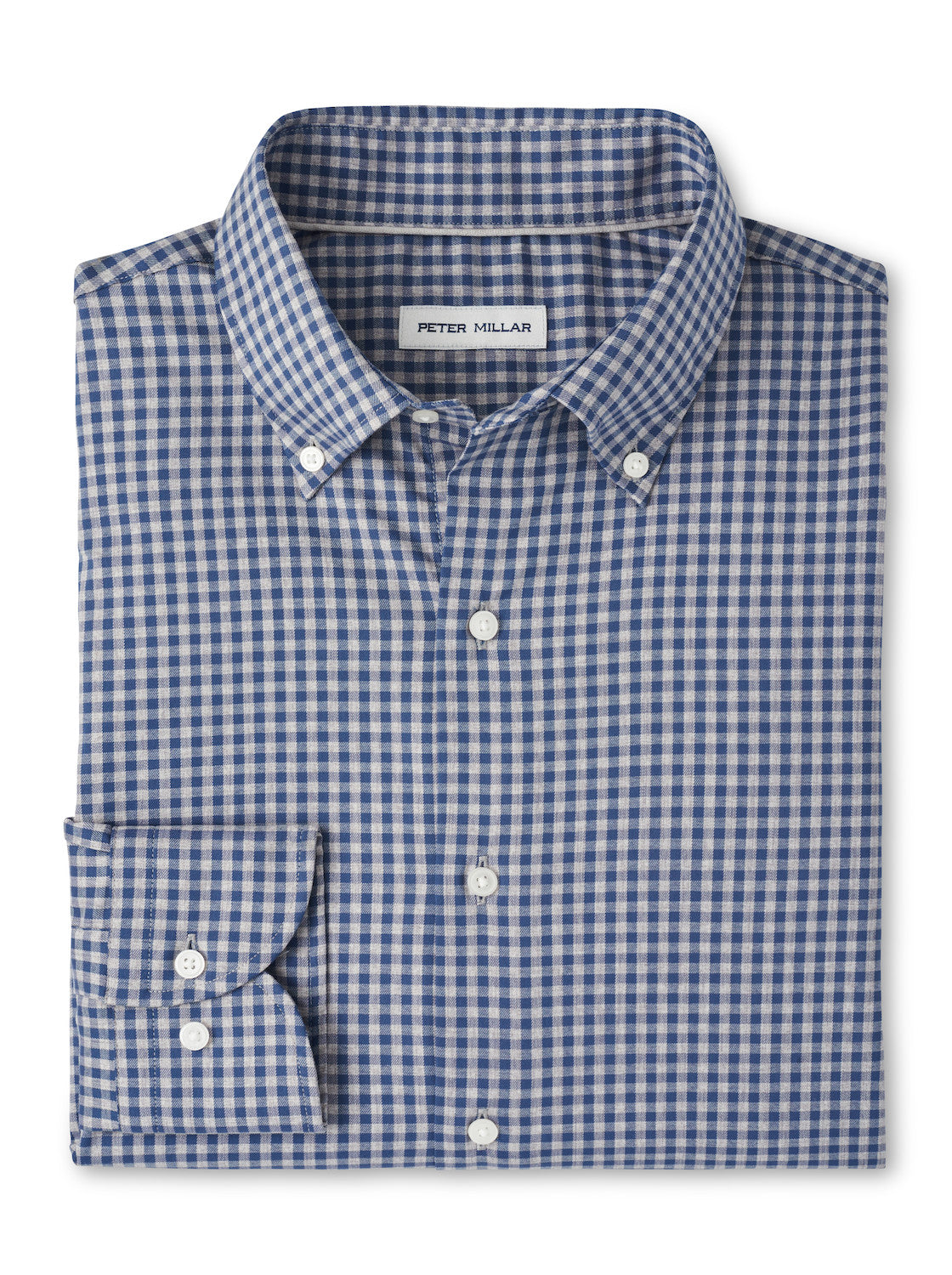 Peter Millar Conway Crown Lite Cotton-Stretch Sport Shirt: Gale Grey ...
