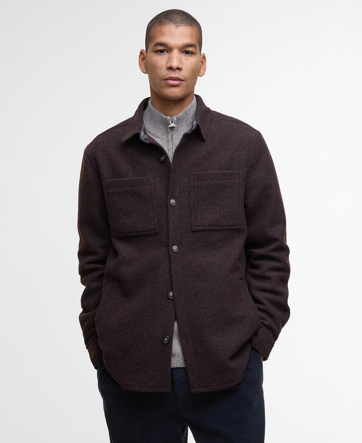 Barbour Marlow Tailored Overshirt: Dark Oak