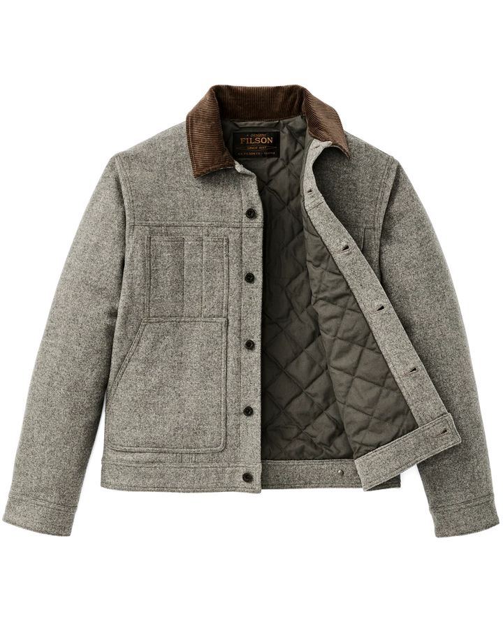 Filson Spokane Insulated Short Cruiser Jacket: Vintage Heather Gray