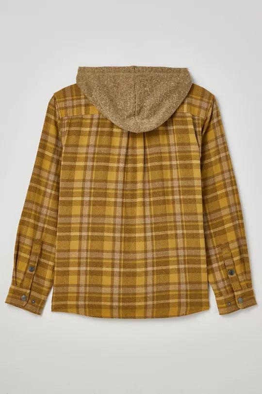 Katin Harold Hooded Flannel: Khaki