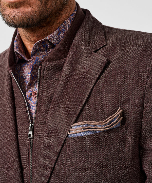 David Donahue The Jeremy Hybrid Soft Coat: Burgundy