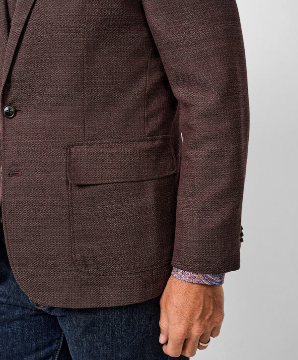 David Donahue The Jeremy Hybrid Soft Coat: Burgundy