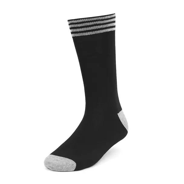 Parquet 3-Pack Black and Grey Striped Socks