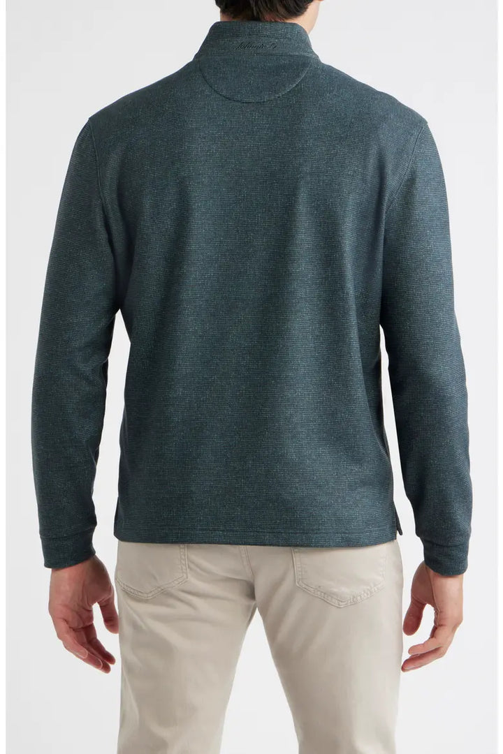 Johnnie-O Mikey Fleece 1/4 Zip Pullover - Printed Check: Mallard