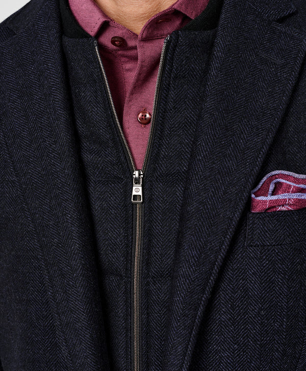 David Donahue The Jeremy Hybrid Soft Coat: Navy