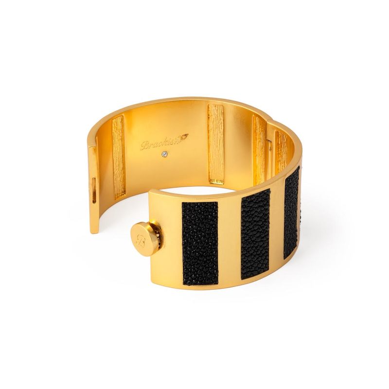 Brackish Lola Striped Hinge Cuff