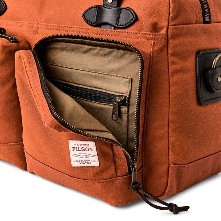 Filson 48 Hour Tin Cloth Duffle Bag: Rust