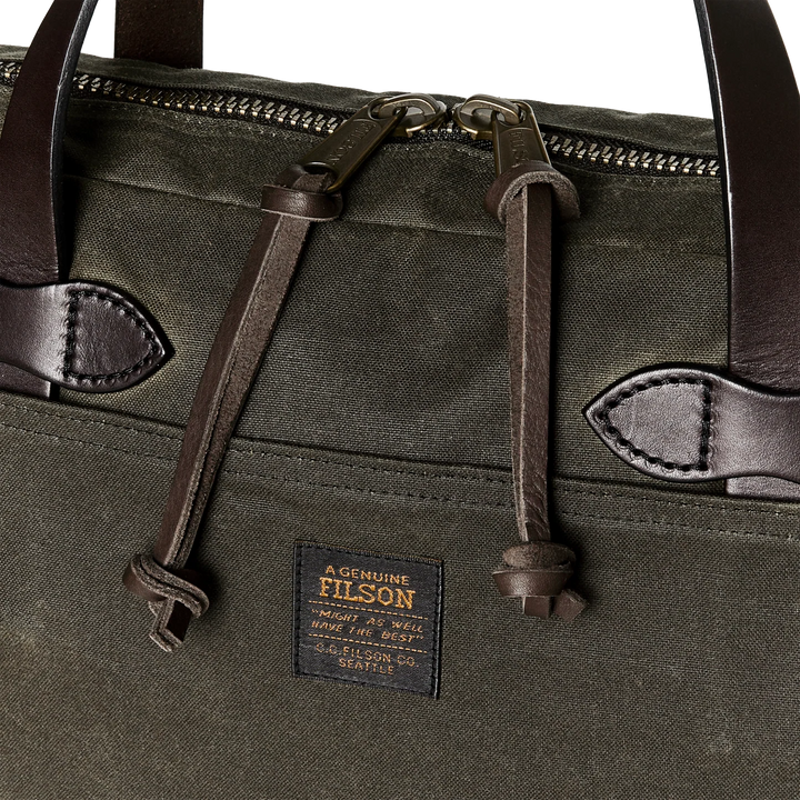 Filson Tin Cloth Compact Briefcase: Otter Green