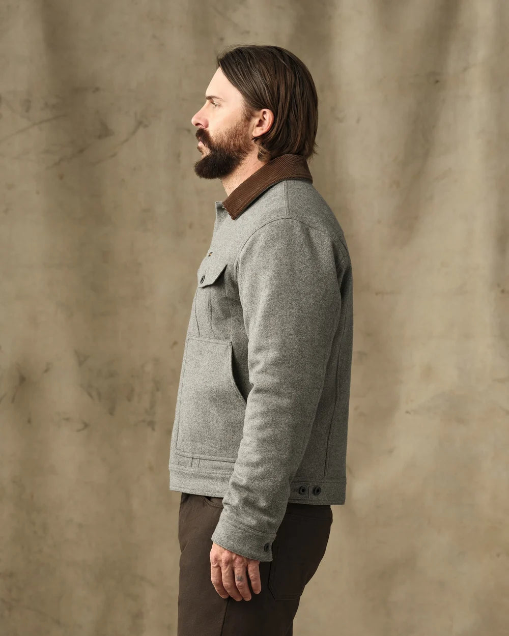Filson Spokane Insulated Short Cruiser Jacket: Vintage Heather Gray