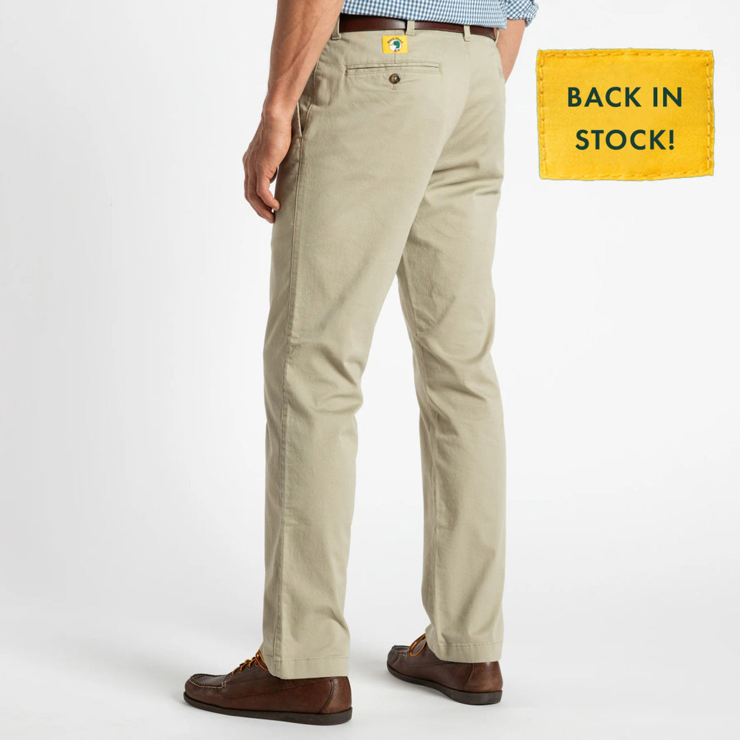 Duck Head Classic Fit Gold School Chino: Khaki Gold Patch