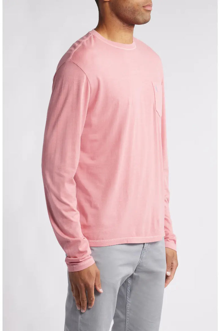 Johnnie-O Brennan Long Sleeve Cotton Blend T-Shirt: Bandana