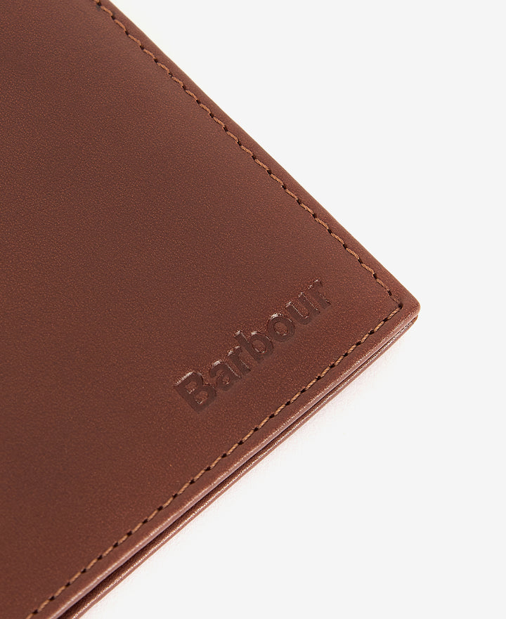 Barbour Colwell Leather Billfold Wallet: Brown/Classic