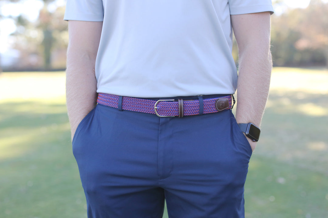 Roostas The Daytona Two Toned Woven Elastic Stretch Belt