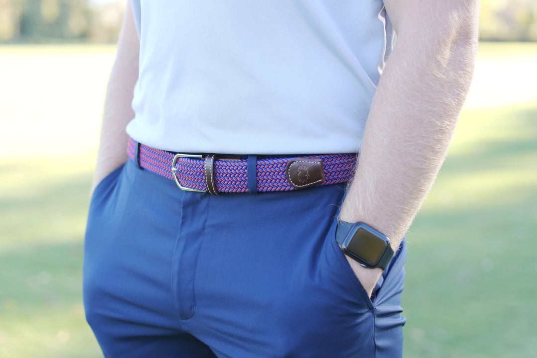 Roostas The Daytona Two Toned Woven Elastic Stretch Belt