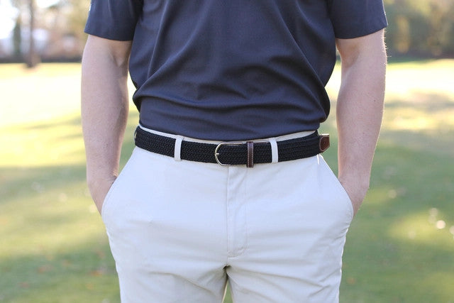 Roostas The Bethpage Woven Elastic Stretch Belt: Black