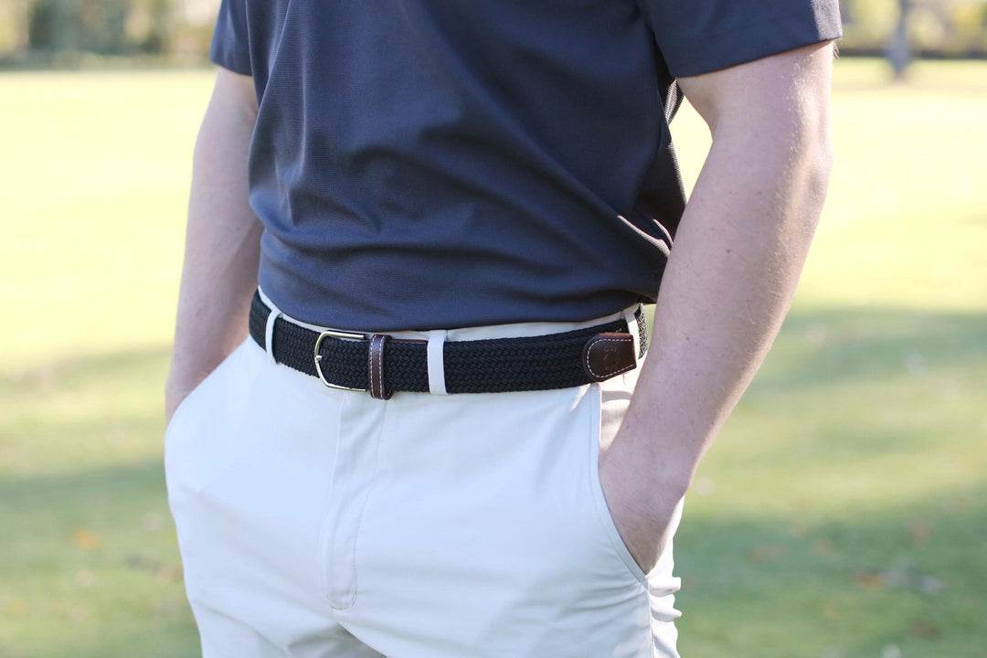 Roostas The Bethpage Woven Elastic Stretch Belt: Black