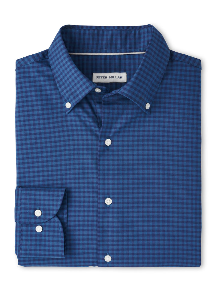 Peter Millar Conway Crown Lite Cotton-Stretch Sport Shirt: Blue Haze