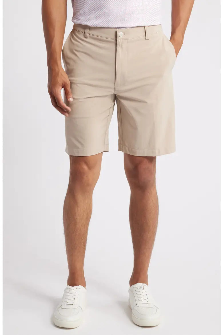 Peter Millar Shackleford Performance Hybrid Short: Beech Wood