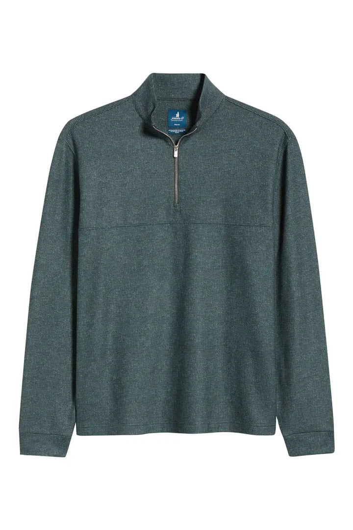 Johnnie-O Mikey Fleece 1/4 Zip Pullover - Printed Check: Mallard