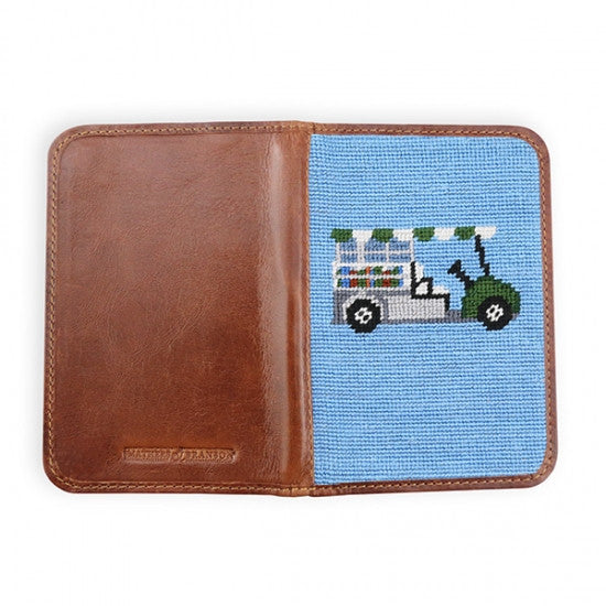 Smathers and Branson Needlepoint Scorecard Cover: Beverage Cart