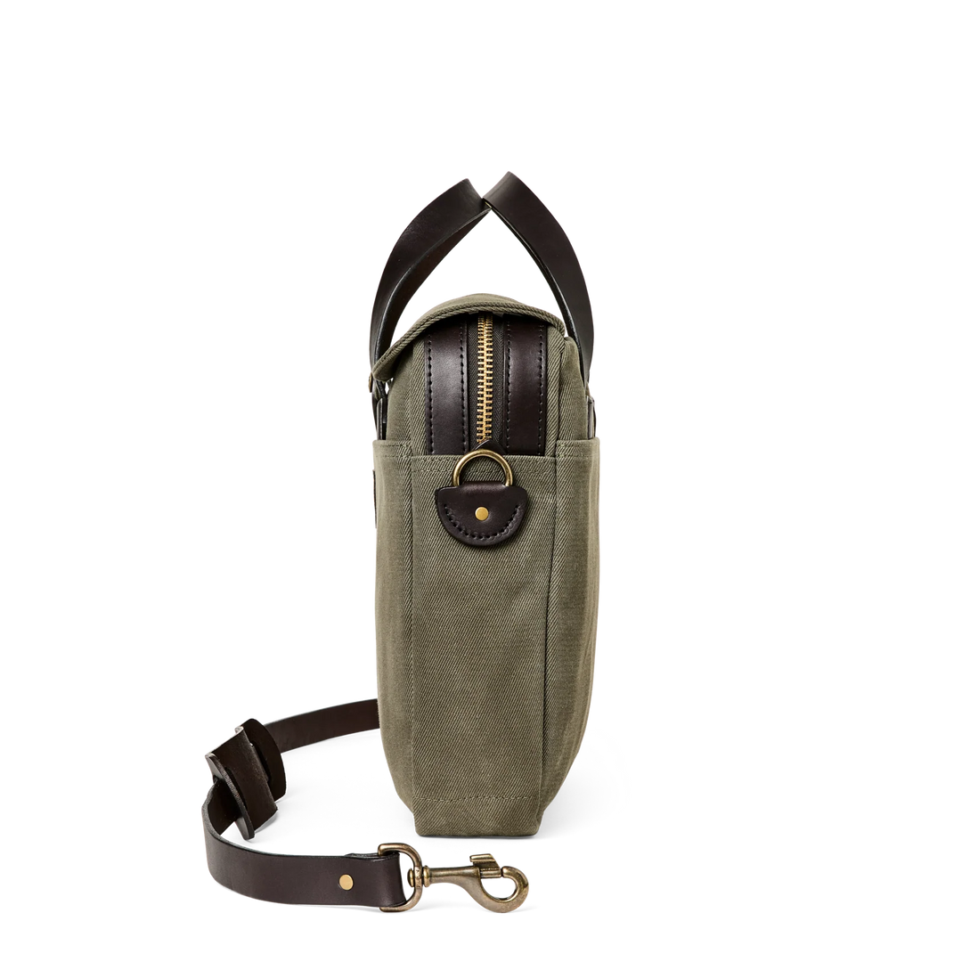 Filson Rugged Twill Original Briefcase: Otter Green