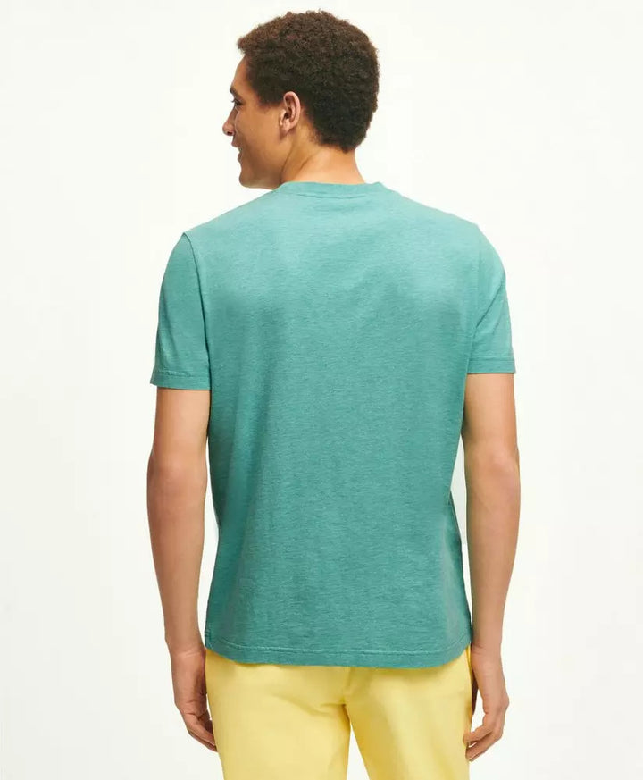 Brooks Brothers Washed Supima® Cotton Logo Crewneck T-Shirt: Green