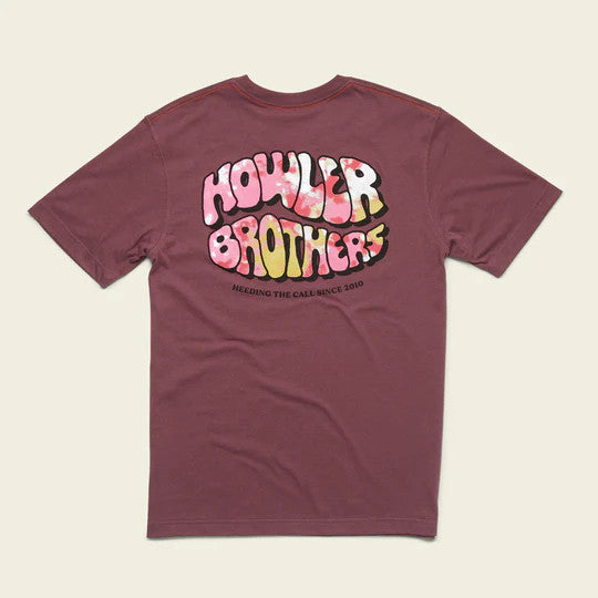 Howler Brothers Howler Bubble Gum T-Shirt: Plum Wine