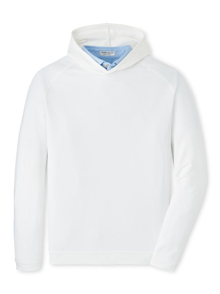 Peter Millar Pine Performance Hoodie: White
