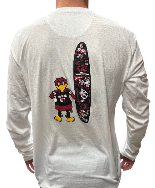 Johnnie-O University of South Carolina Adam Long Sleeve T-shirt: White