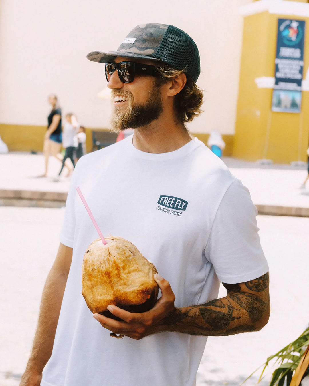Free Fly Adventure Rig Tee: Bright White