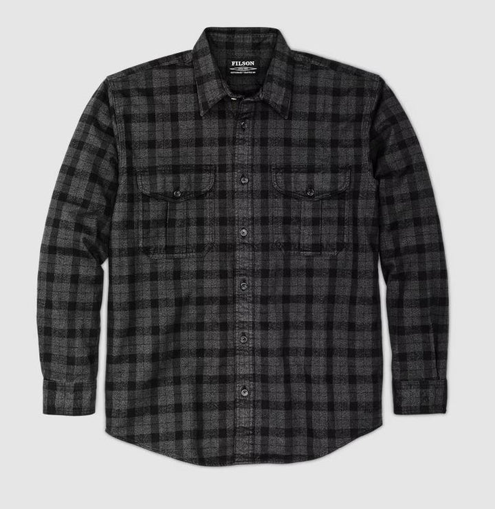 Filson Alaskan Guide Shirt: Heather Gray/Black Plaid