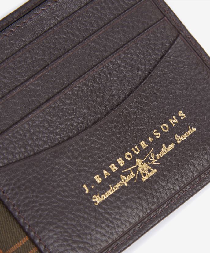 Barbour Amble Leather Billfold Wallet: Dark Brown