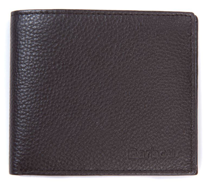 Barbour Amble Leather Billfold Wallet: Dark Brown