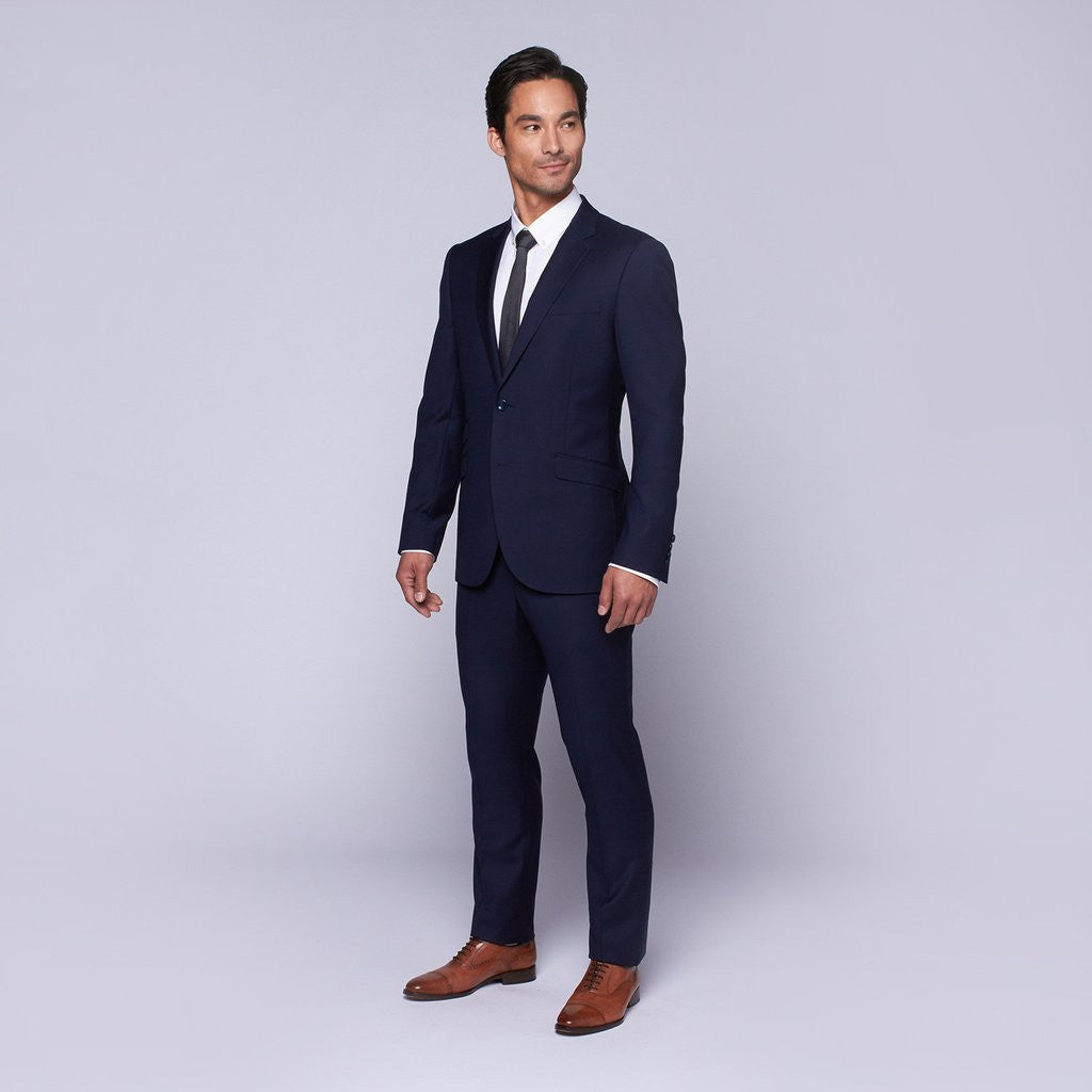 MaxDavoli by MaxMan American Blue Solid Suit